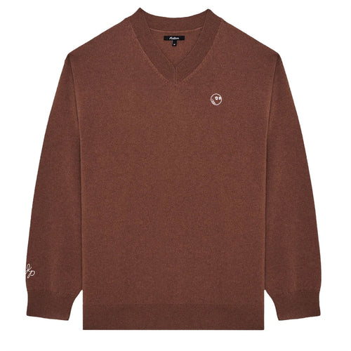 x Jesper Parnevik V-Neck Merino Wool Sweater Chocolate