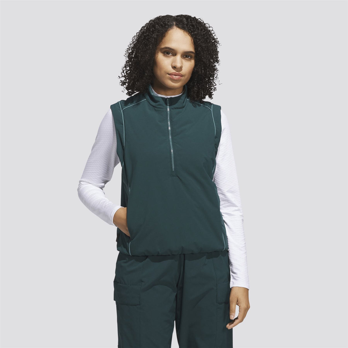 adidas Beyond The Course Twistweave Loose Fit Quarter Zip Vest