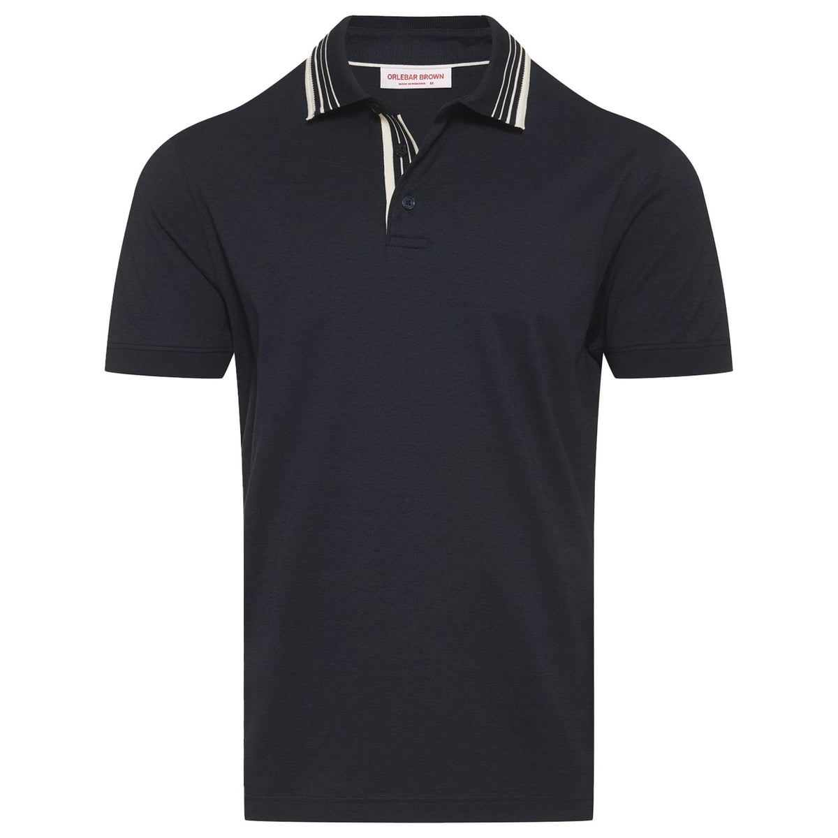 Dominic Border Stripe Polo Night Iris - SS24 – TRENDYGOLFUSA.COM