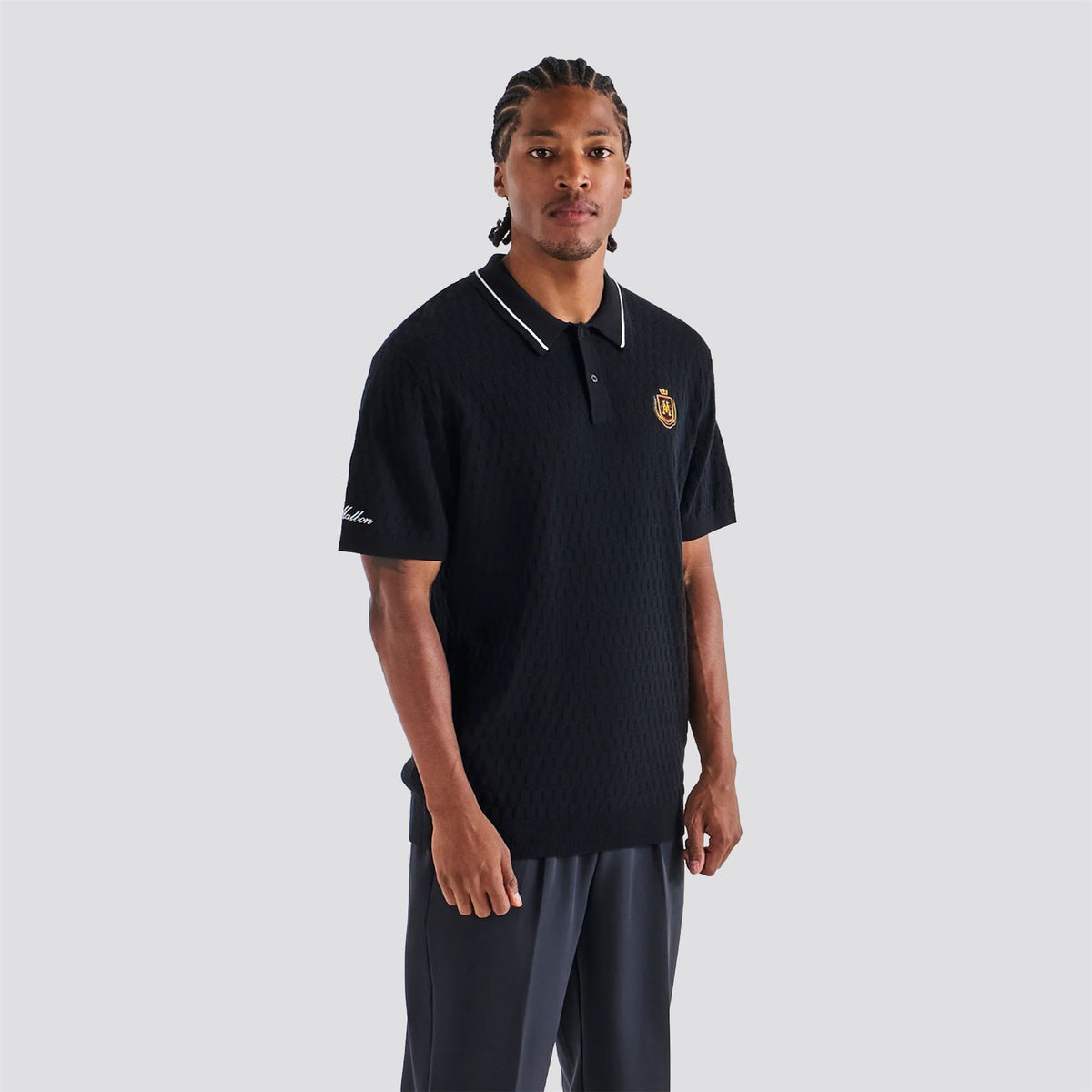 Malbon X CLUBHAUS Tour Polo - Black 【XL】 FAIRWAY POLO – Malbon Golf