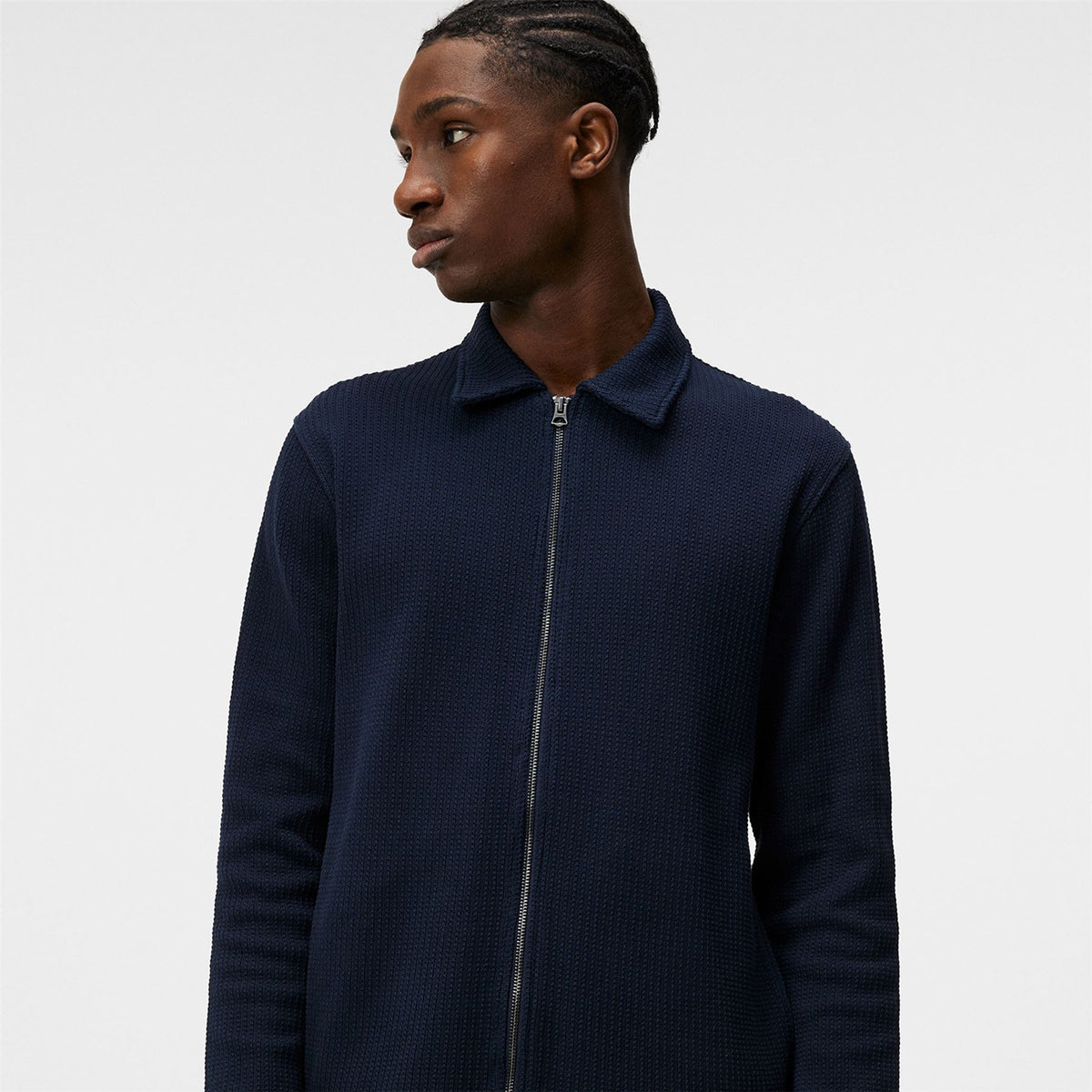 J.Lindeberg Lansa Jersey Zip Jacket JL Navy | Jackets