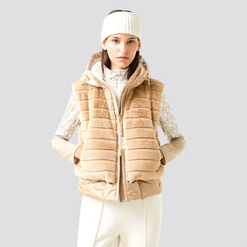 Womens Yumi Outdoor Vest Beige