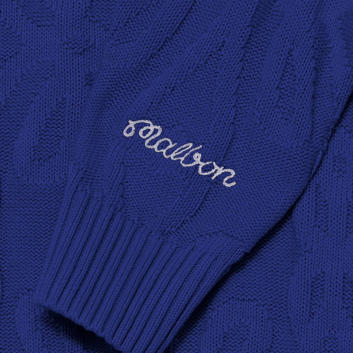 Malbon Golf セーター 韓国限定 修身フィット 保暖ニット 即購入可 Malbon Golf Monaco Knit Sweater Blue | TRENDYGOLF USA
