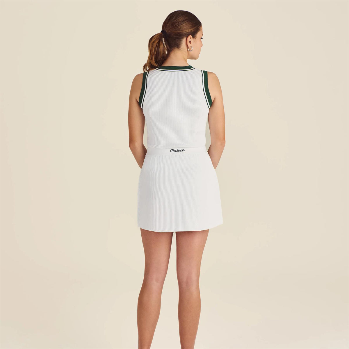 ◆Malbon Golf◆ Side slit long sleeveless WHITE WOMAN Genuine Malbon Golf Side Slit Long Sleeveless NAVY (WOMAN
