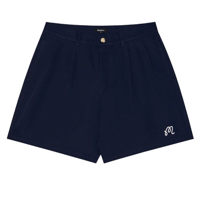 Classic Pleated Shorts Navy