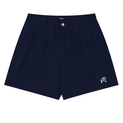 Classic Pleated Shorts Navy