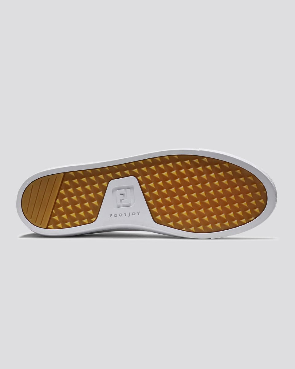 FootJoy FJ COURT Spikeless Golf Shoes White/Navy | TRENDYGOLF USA