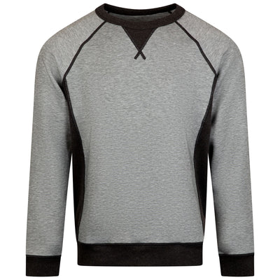 Hynds Raglan Crewneck Sweater Light Gray Heather/Charcoal