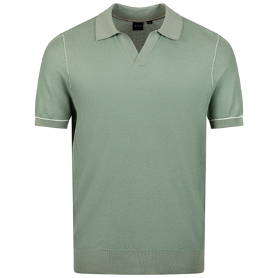 Jianluca Cotton Polo Open Green