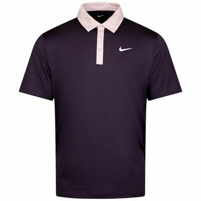 Dri-FIT Tour Contrast Polo Cave Purple/Silt Red/White