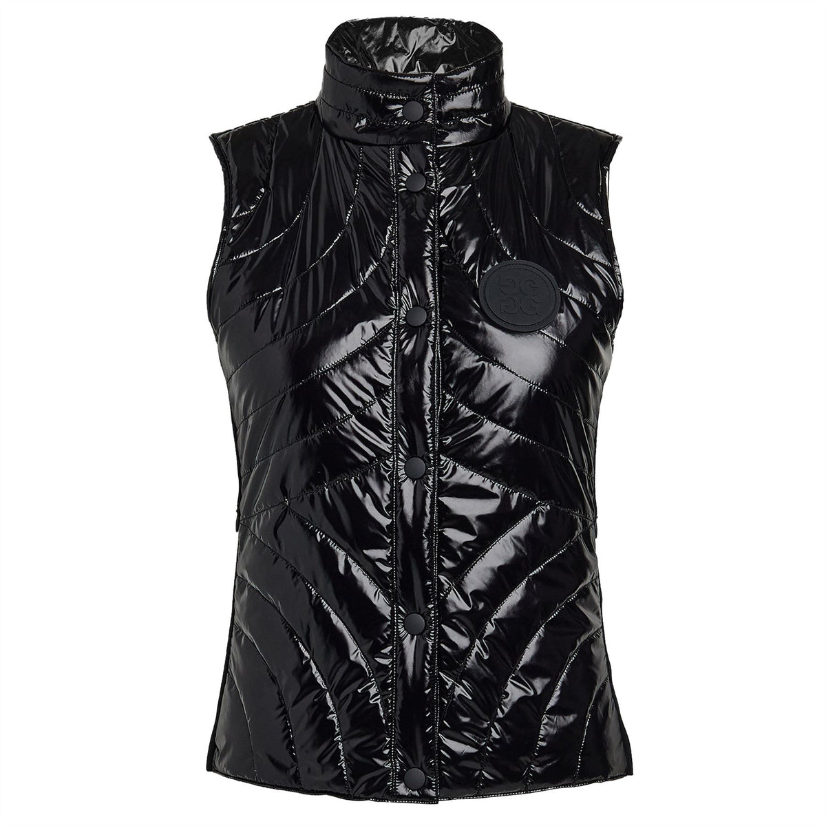G/FORE Quilted Nylon Coated Merino Wool-Lined Snap Vest Onyx