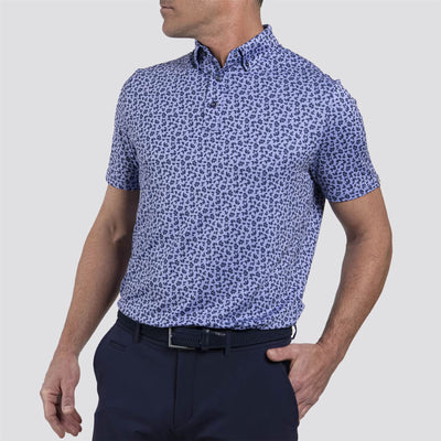 Lance Printed Polo Reflection/Atlanta Blue
