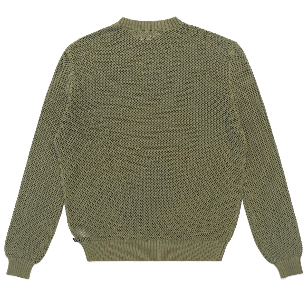 Malbon Golf Pigment Dyed Fishnet Sweater Military Green