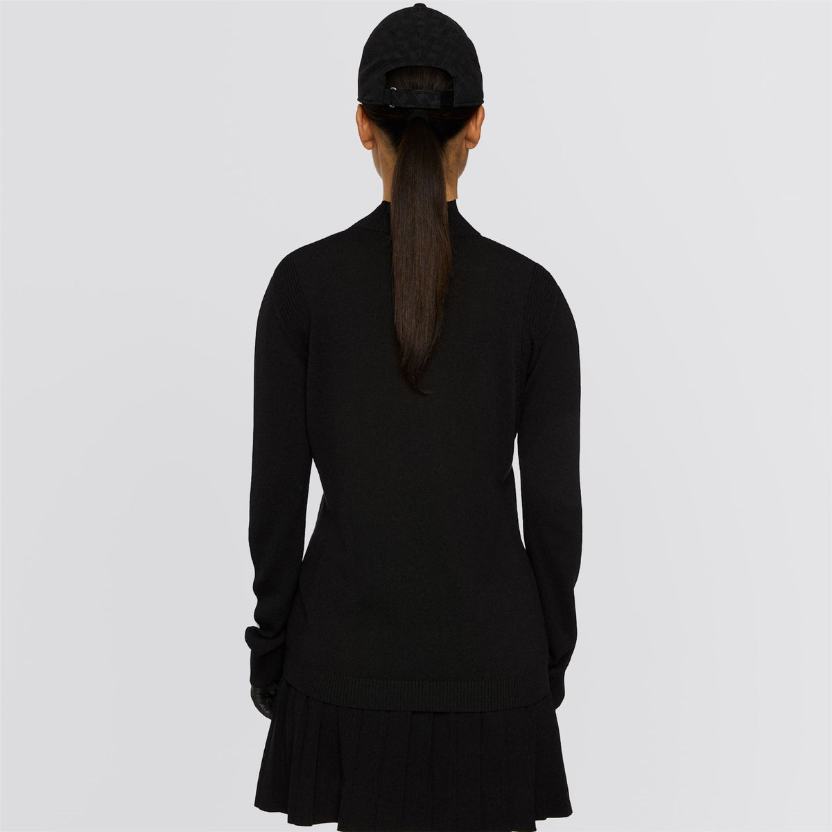 J.Lindeberg Womens Adeline Knitted Sweater Black | TRENDYGOLF USA
