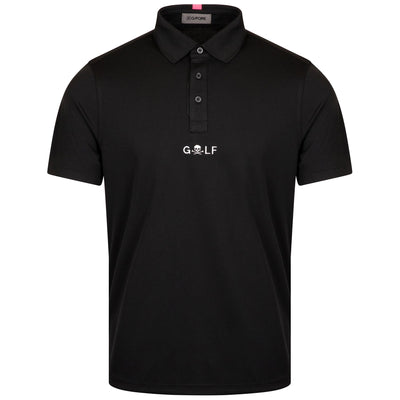 S&T Golf Logo Essential Performance Pique Polo Onyx