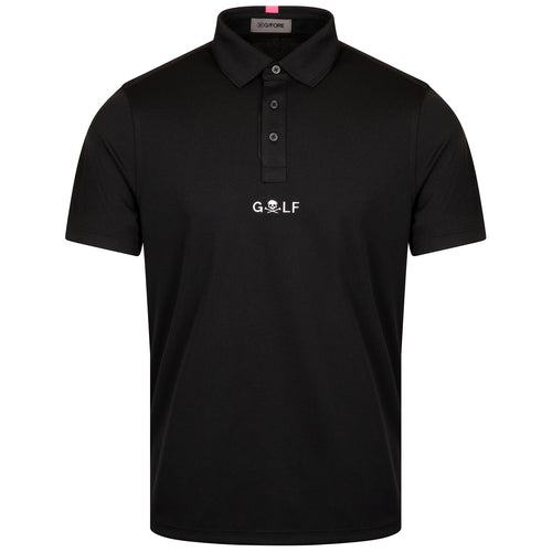 S&T Golf Logo Essential Performance Pique Polo Onyx