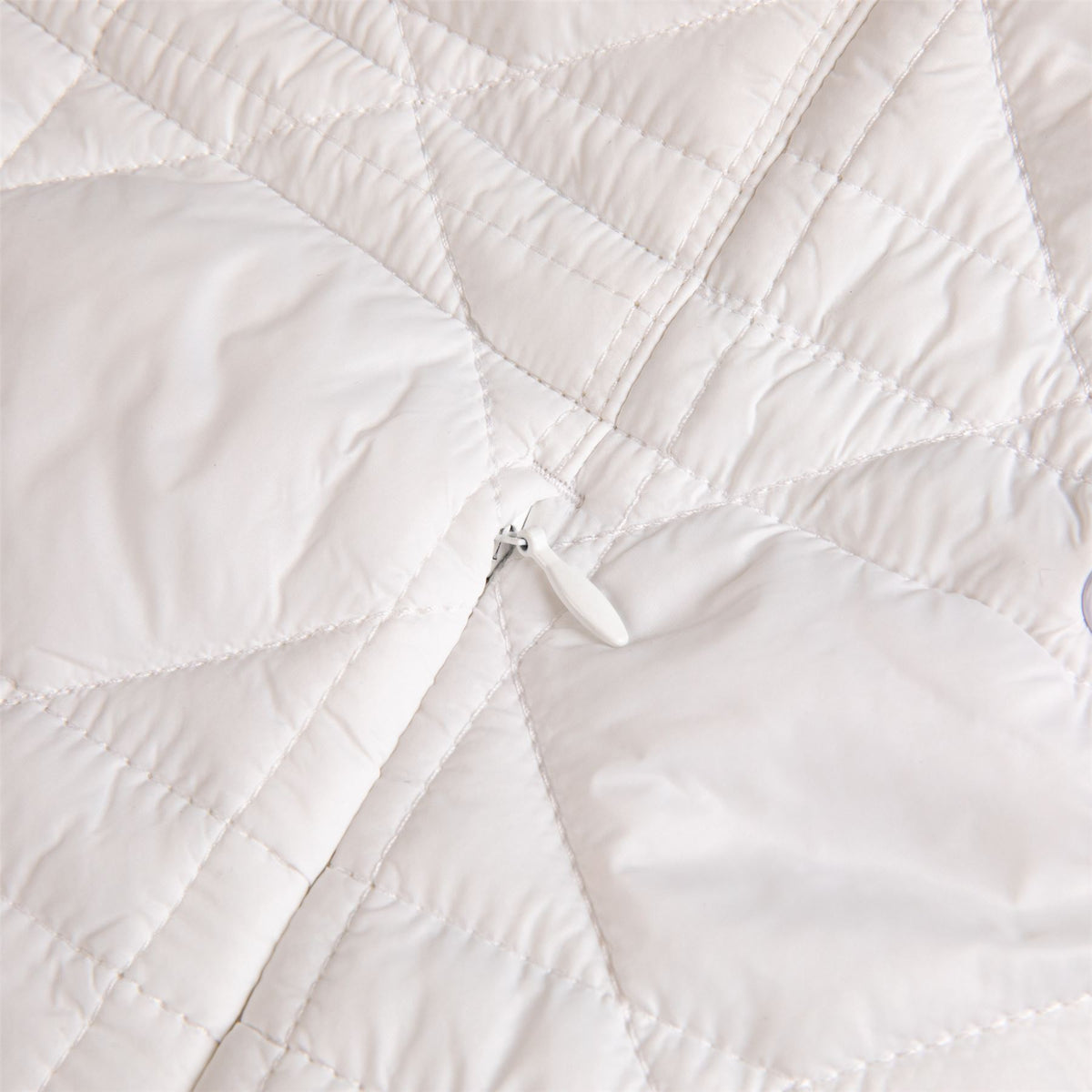 Womens Longline Quilted Vest White AW23