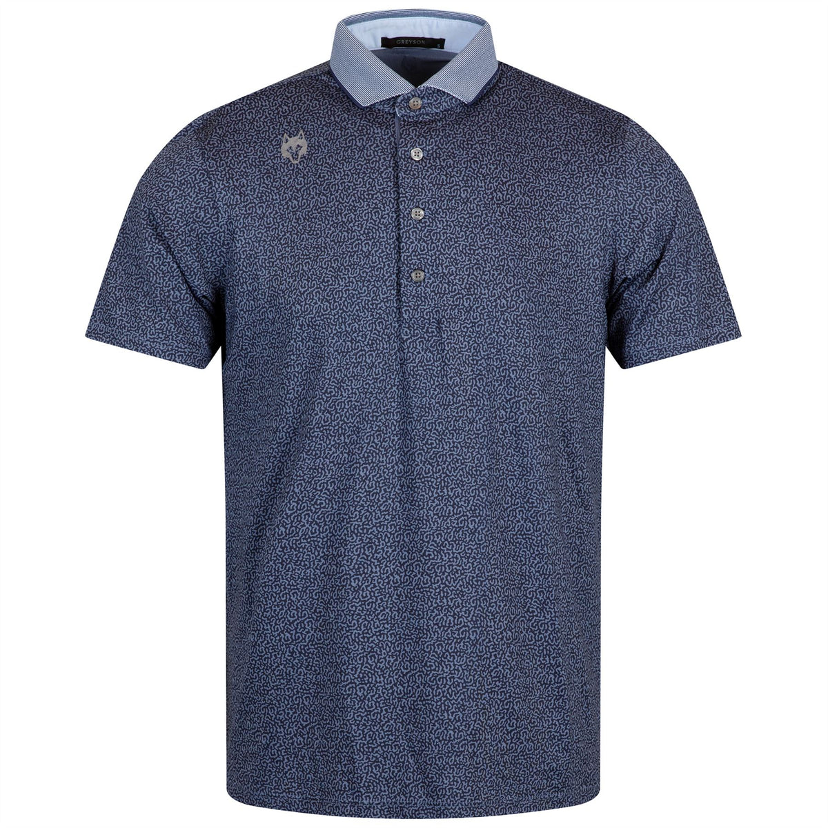 ERECTRICGOLF FIVEBUTTONS POLO GREY Lサイズ Men's Dry Fit Golf Polo Shirt (as1, Alpha, m, Regular