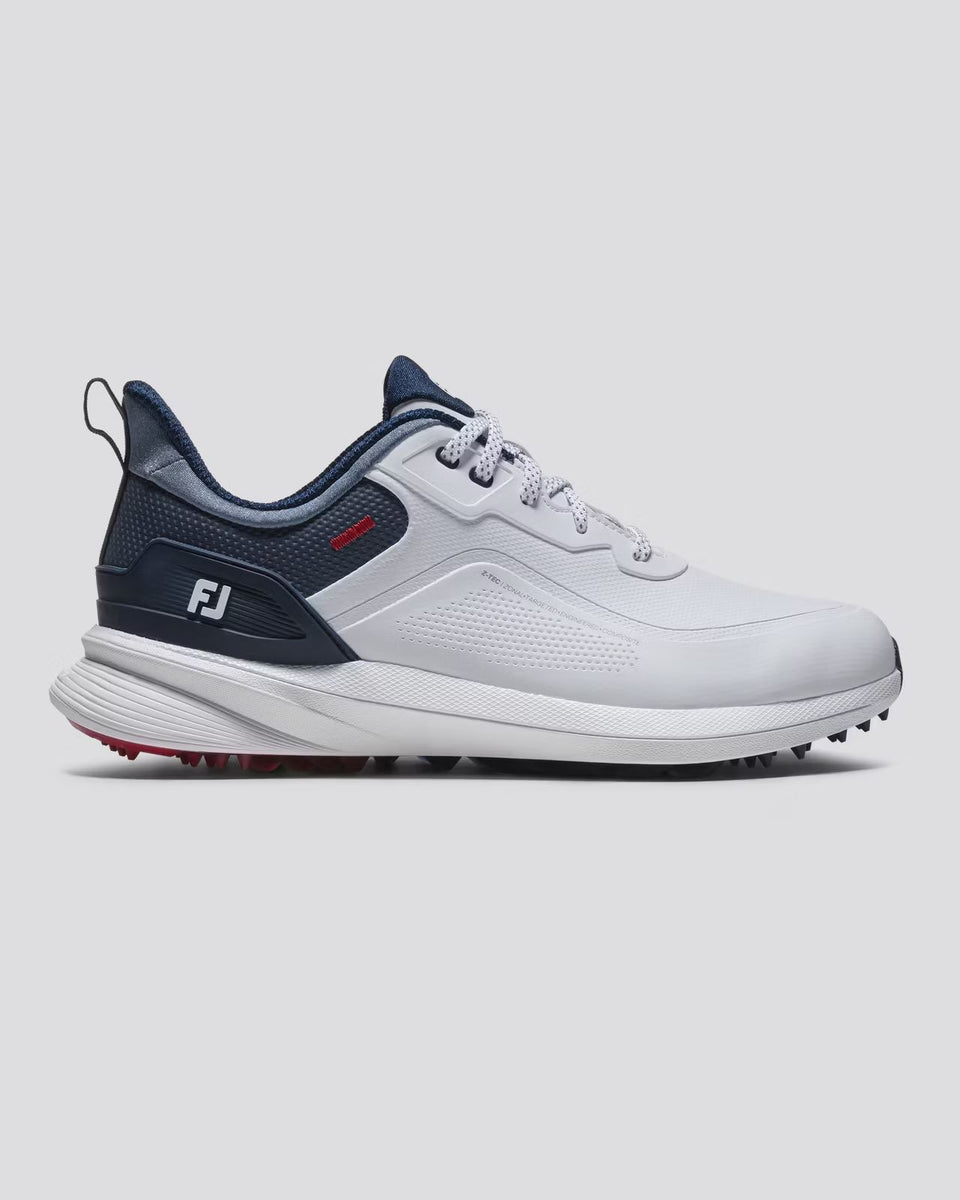 FootJoy ProSL26 Spikeless Golf Shoe White/Blue/Red | TRENDYGOLF USA