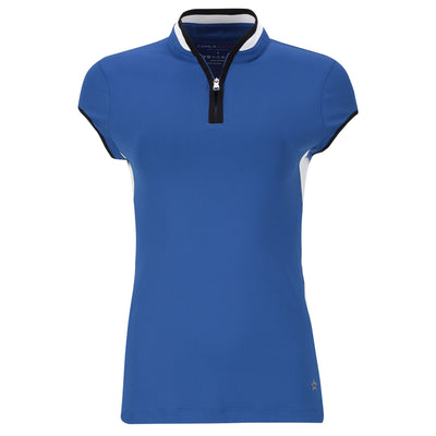 Womens The Rosie Cap Sleeve Polo Blueberry - SS24