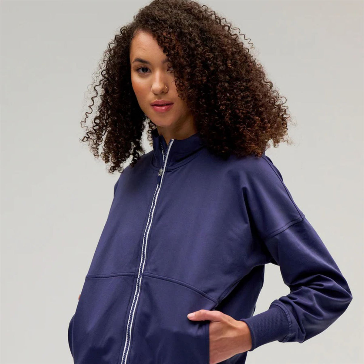 Zero Restriction Zoe Full Zip Hoodie Storm | TRENDYGOLF USA