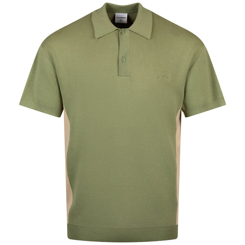 Newton SS Knit Polo Sweater Moss