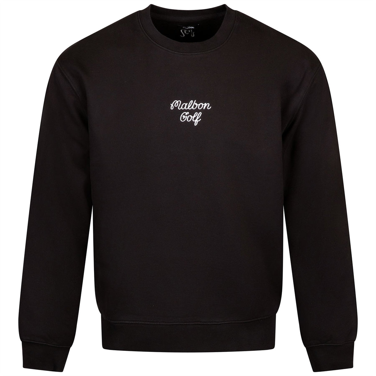 【MALBON GOLF】 [EVERGREEN] GD Crewneck Sweatshirt ■MAN Malbon Golf Evergreen GD Crewneck Sweatshirt Black