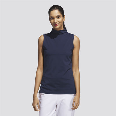 Womens Ultimate365 SL Mock Neck Polo Collegiate Navy