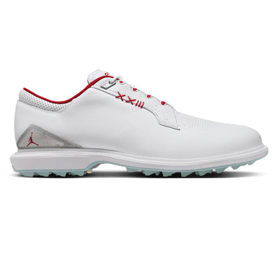 Jordan ADG 5 Golf Shoes White/Fire Red/Metallic Silver/Blue Tint - SU24