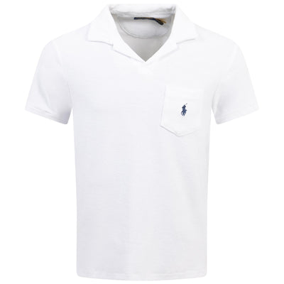 Custom Slim Fit Terry Polo Shirt White - SS23