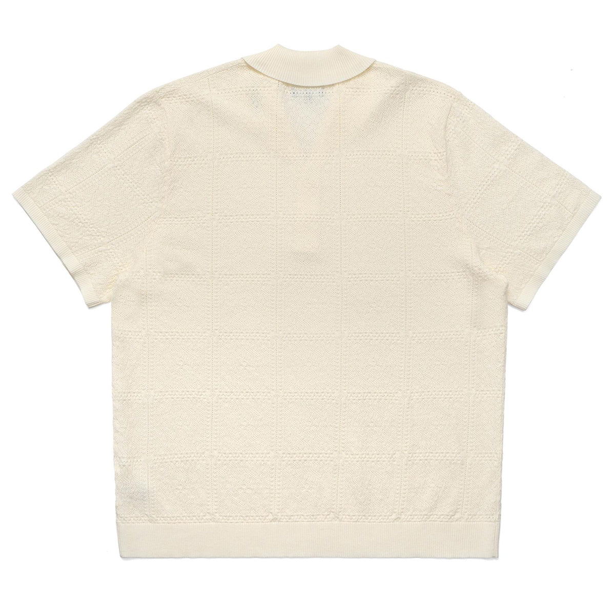 Malbon Golf Resort Crochet Polo Ivory | TRENDYGOLFUSA.COM
