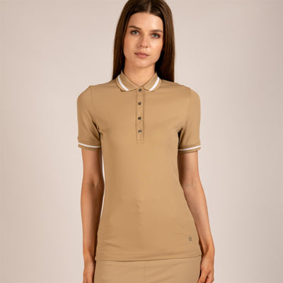 Womens The Mia Polo Khaki