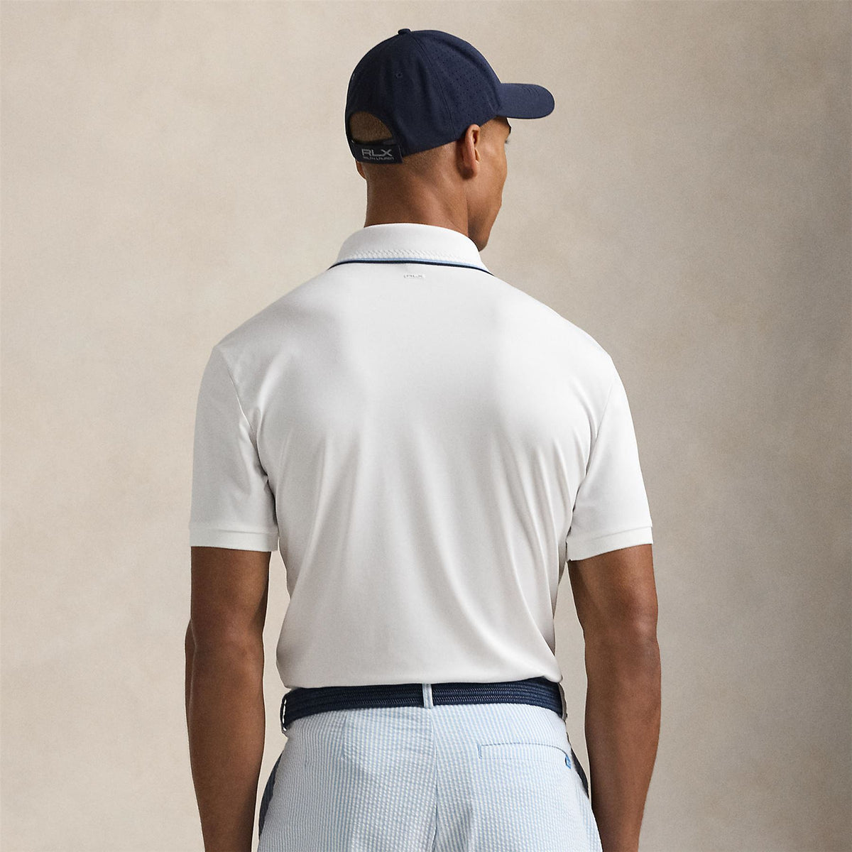 トップス Pique Polo Knit Top white White Pique Knit Polo with Magnetic Closures