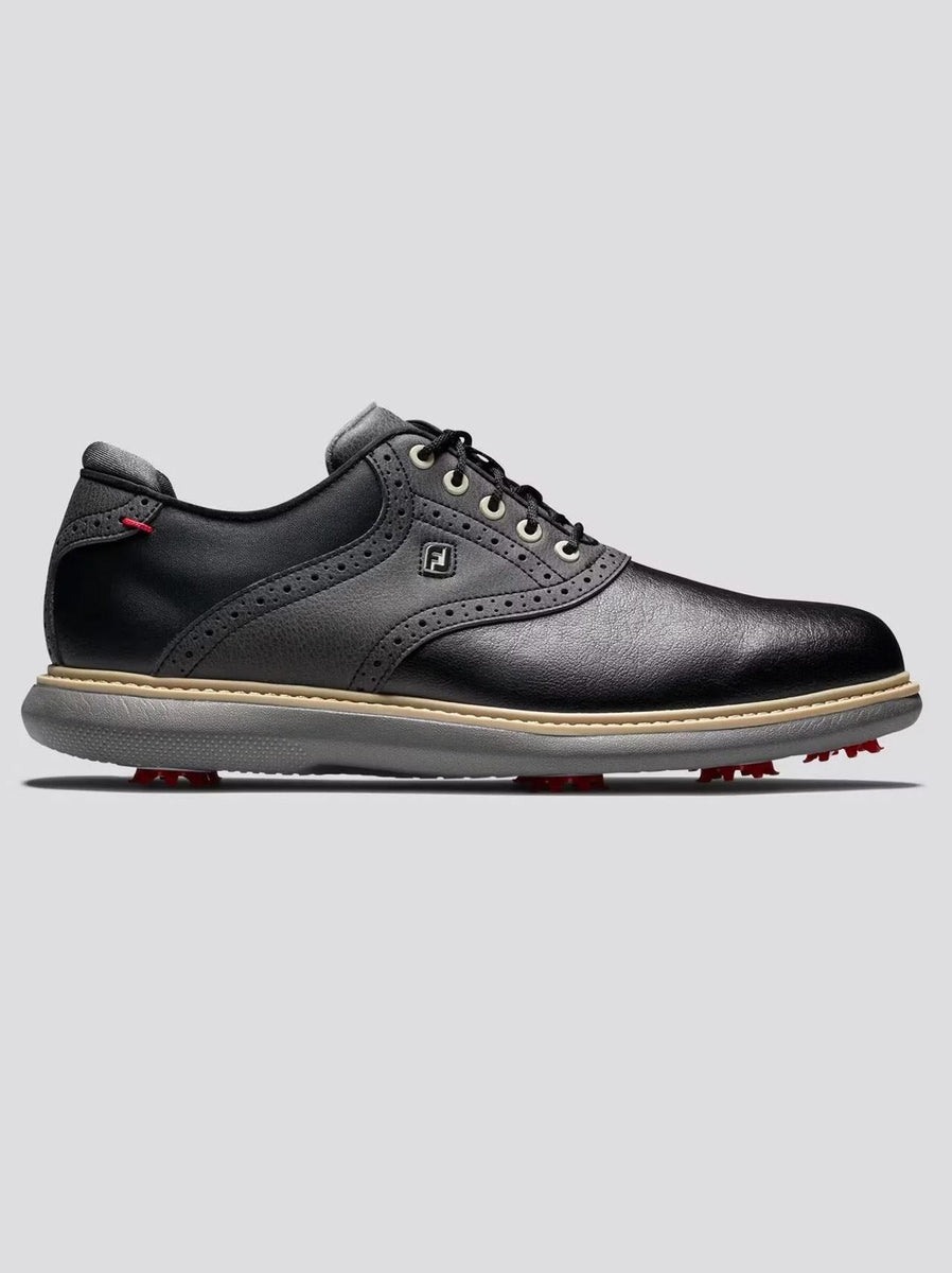 FootJoy FJ Traditions Saddle Cleated Golf Shoe Black | TRENDYGOLF USA