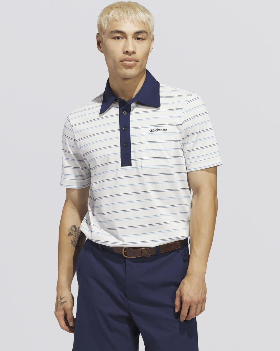 adidas Golf Originals Originals Archive Stripe Polo Chalk White