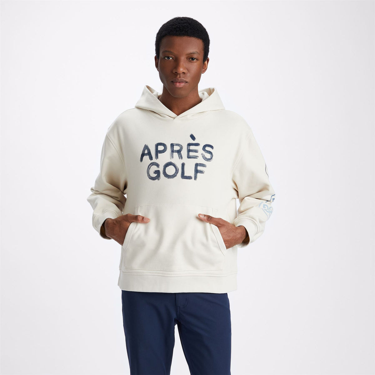 G/FORE Apres Golf Unisex Oversized French Terry Hoodie Stone