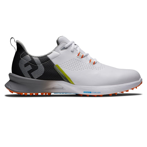 Fuel Spikeless Golf Shoe White/Black/Orange - AW23