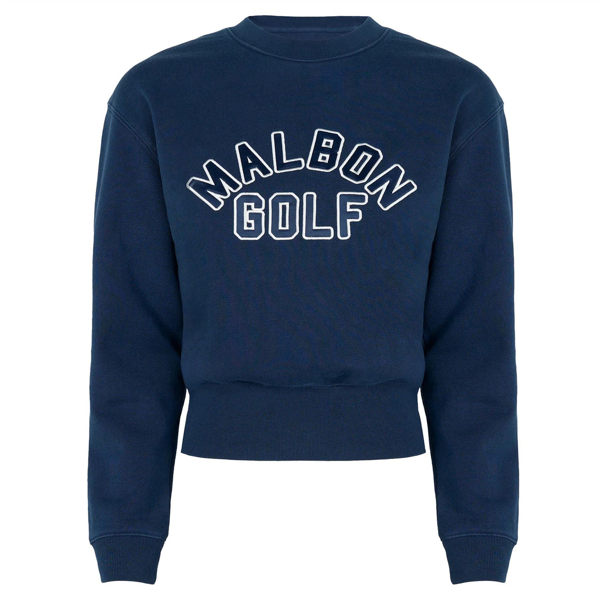 Malbon Golf Ivy Crewneck Sweater Navy | TRENDYGOLF USA