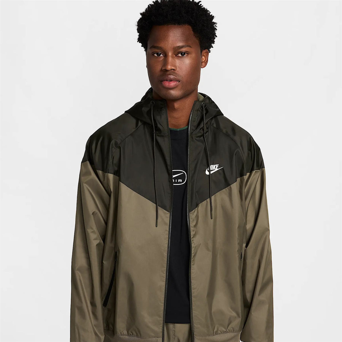 green and black nike windbreaker