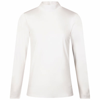 Womens LS Keyhole Top Bright White - SS24