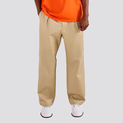 Reverse Pleat Pants Khaki