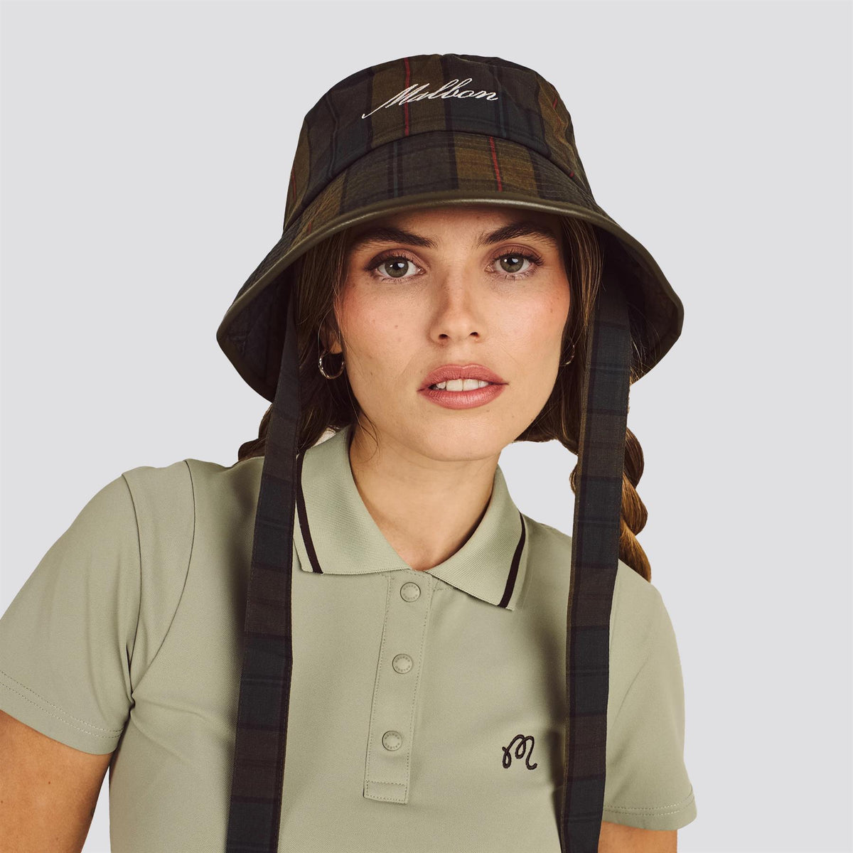 Malbon Womens Jil Bucket Hat Plaid | TRENDYGOLF USA