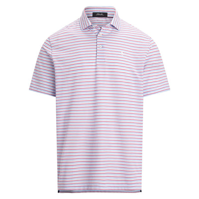 RLX Classic Fit Tour Pique Stripe Polo Ceramic White Multi