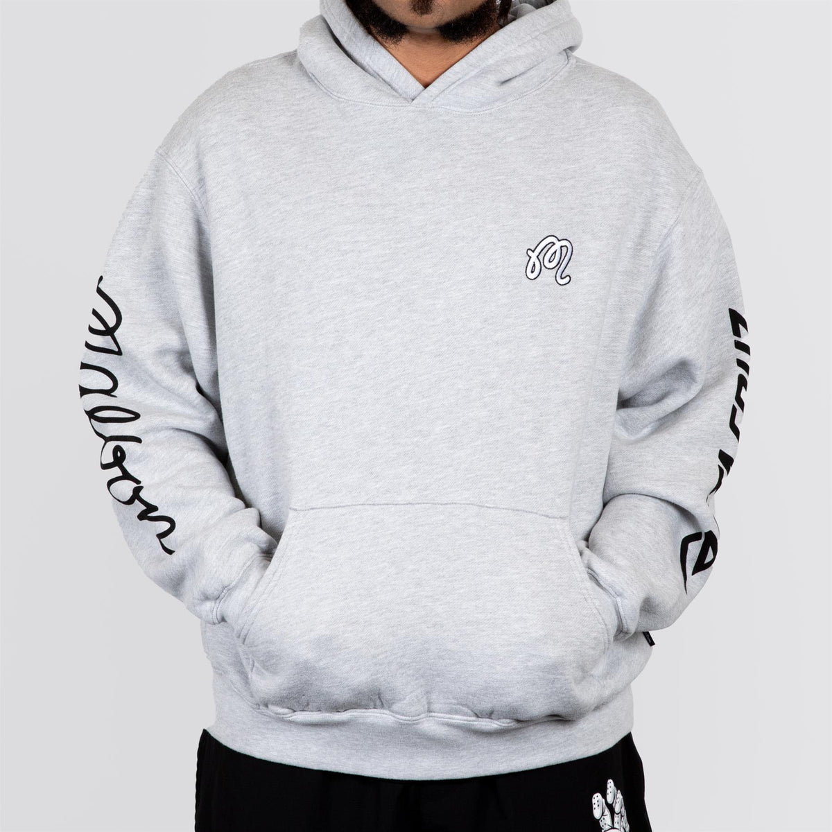 Malbon x Santa Cruz Fesque Screaming Hand Hoodie Heather Grey