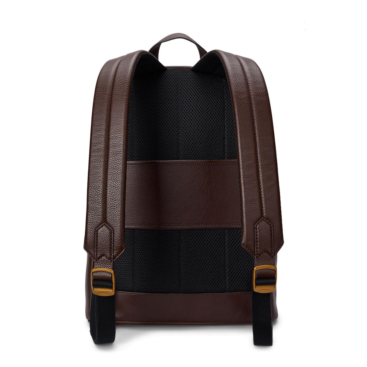 brown leather fossil backpack Ralph Lauren Polo Golf Pebble Leather Dome Large Backpack Dark Brown