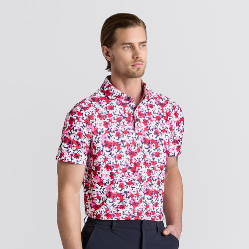 Camo Floral Tech Pique Polo Lava