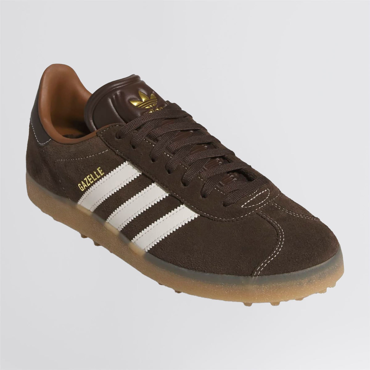 adidas gazelleゴルフブラウン スエード スニーカー 25 adidas Golf Originals Gazelle Spikeless Golf Shoes Dark Brown