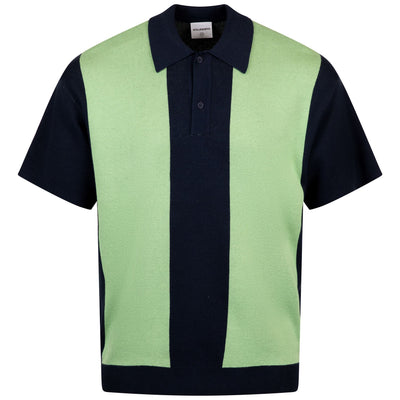 Browne SS Knit Polo Sweater Navy
