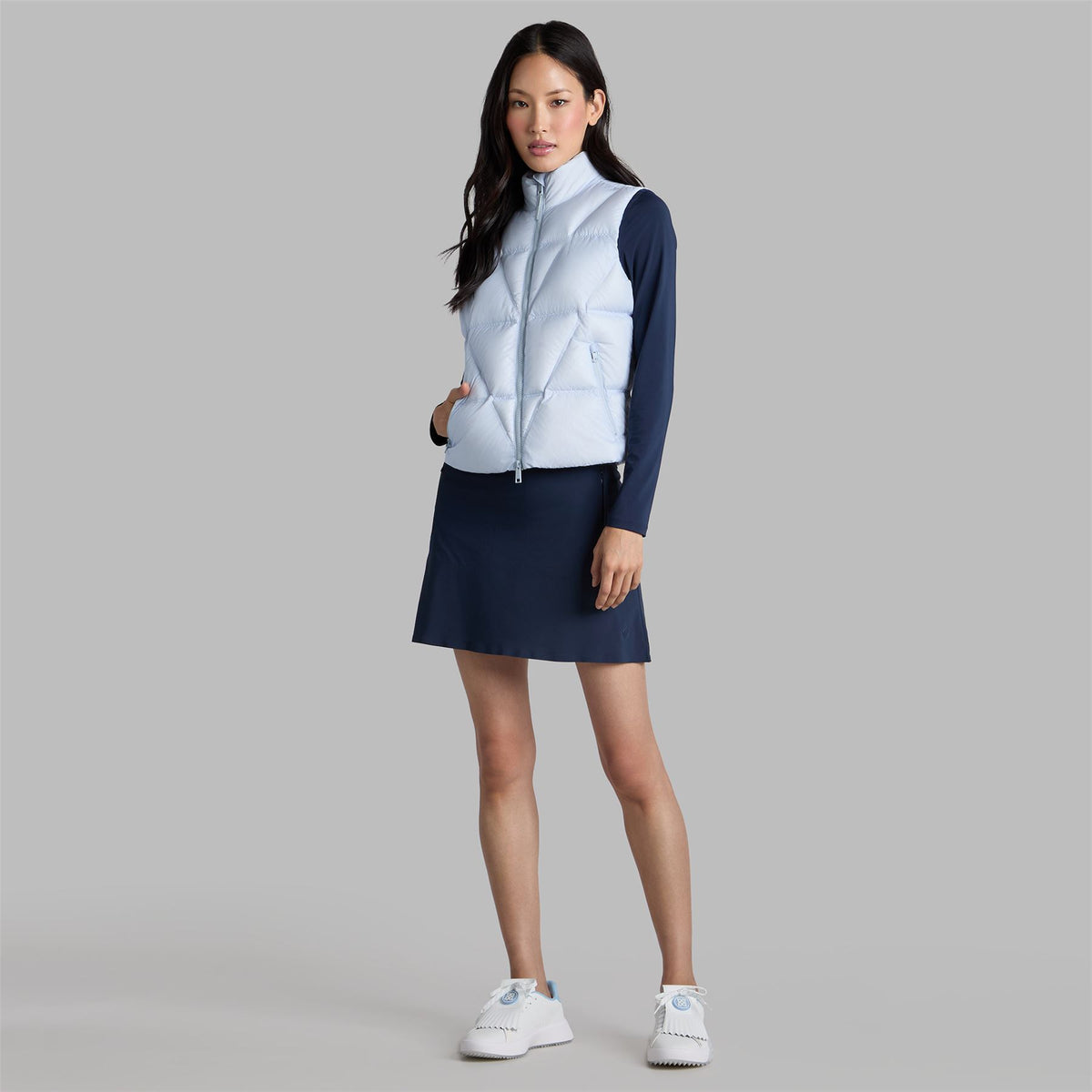 G/FORE Womens Featherweight Down Fill Puffer Vest Pale Baja