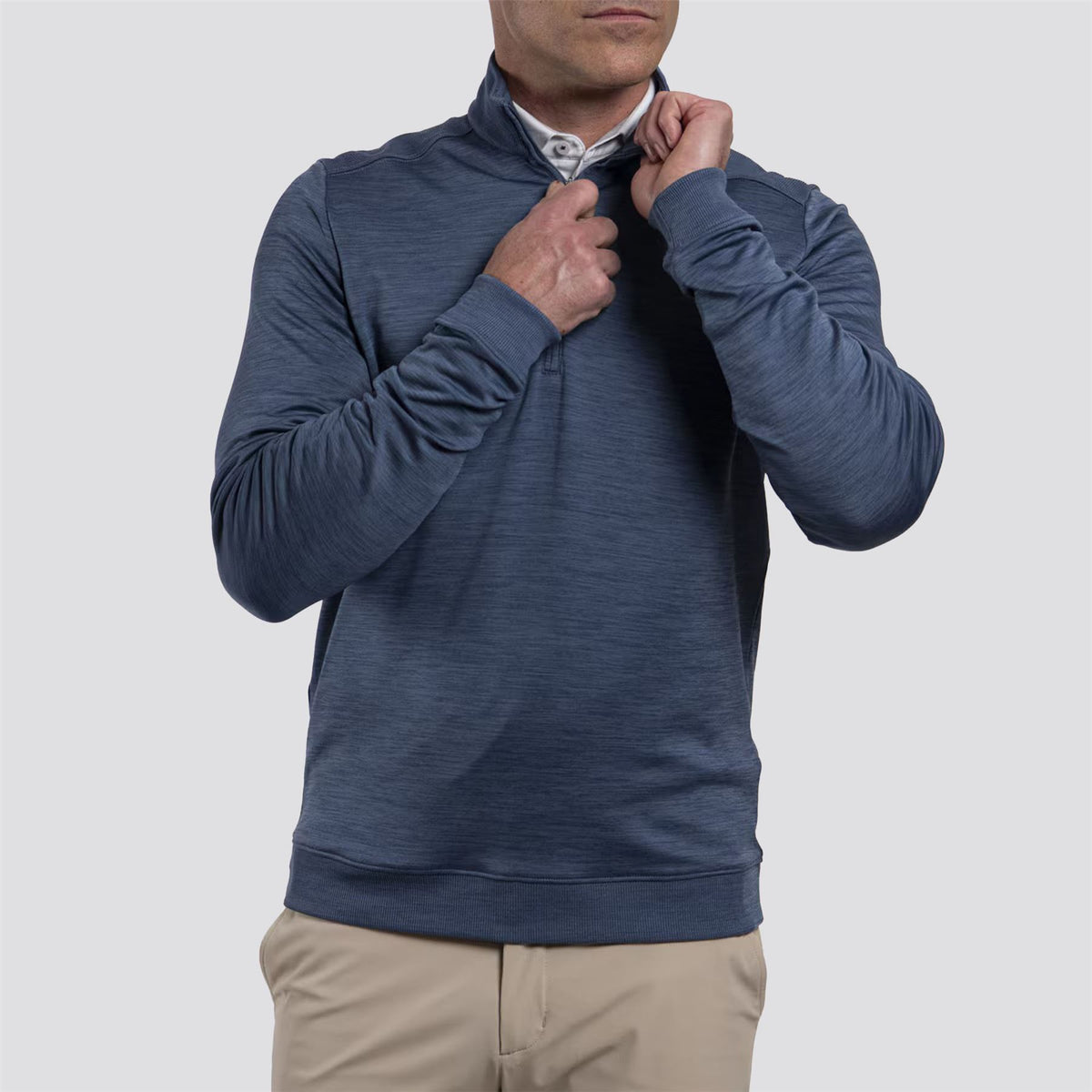 未使用　メンズ　希少　カシミヤシルク肌着　上下　L　カシミヤ95% シルク5% Kjus Liam Techwool Half Zip Mid Layer Admiral Blue | TRENDYGOLF USA